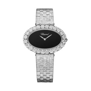 Chopard L'Heure Du Diamant Vintage Medium Oval Quartz Ethical White Gold Diamond Watch