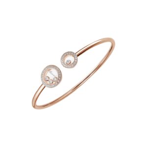 Happy Diamonds Icons Chopard Bangle Diamond Bracelet Ethical Rose Gold