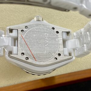 Fake Chanel Watch J12 Watch 33 mm White highly resistant ceramic and steel diamond indicators white mother-of-pearl dial