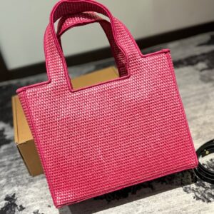 LOEWE Replica bags Mini LOEWE Font Tote in Raffia