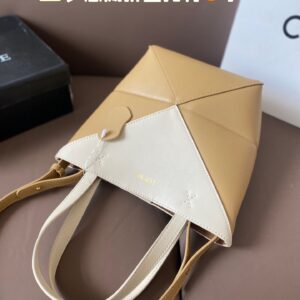 LOEWE Replica bags Mini Puzzle Fold Tote in shiny Calfskin