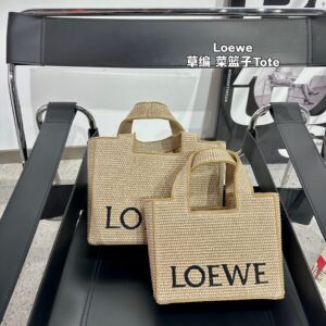 LOEWE Replica bags Large LOEWE Font tote in Raffia 0010868917