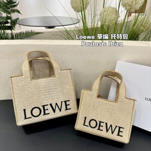 LOEWE Replica bags Mini LOEWE Font tote in Raffia 0010894392