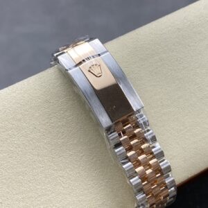 Fake Rolex Replica Watch Datejust 41 Rose Gold/Steel Sundust Diamond Dial Fluted Bezel Jubilee Bracelet 126331