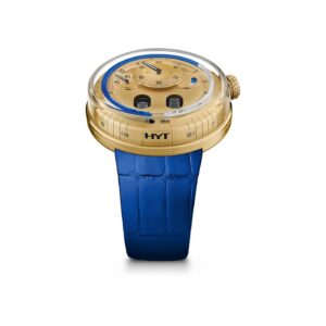HYT Watch H0 Gold Blue Fluid