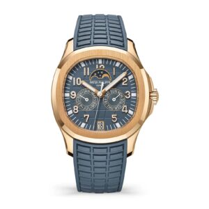 Fake PATEK PHILIPPE Replica Watch Aquanaut Luce Annual Calendar Rose Gold Blue-Gray 5261R-001 3KF