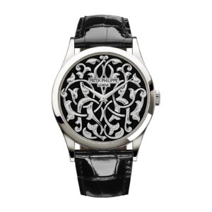 Patek Philippe Calatrava Volutes And Arabesques Platinum Black Dial 5088/100P-001