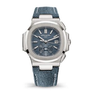 PATEK PHILIPPE Nautilus Chronograph White Gold Blue-Gray Dial 5980/60G-001 3KF