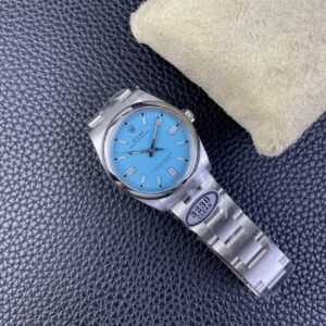 Fake Rolex Replica watch Oyster Perpetual 36 "Tiffany" Turquoise Index Dial m126000-0006 clean