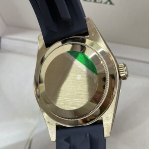 Fake Rolex Replica watches For Sale Sky-Dweller Yellow Gold Bright Black Index Dial Oysterflex Rubber Strap m336238-0002 Noob Factory