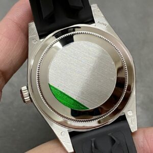 Fake Rolex Replica watches for sale Sky-Dweller White Gold Intense White Index Dial Oysterflex Rubber Strap m336239-0003 Noob Factory