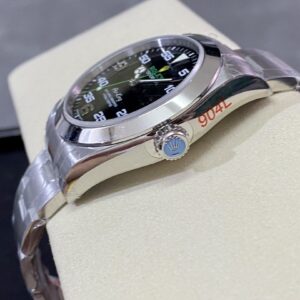 Fake Rolex Replica Watches For Sale Oyster Perpetual Rolex Air-King Stainless Steel Black Arabic Dial 40mm Green Hand Oyster Bracelet 116900 GMF