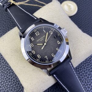 Fake Patek Philippe Replica Watch Calatrava White Gold Textured Grey Dial 5226G-001 PPF