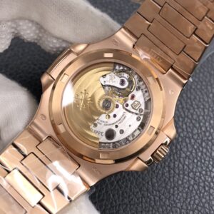 Fake Patek Philippe Replica Watch Nautilus Date Sweep Seconds Rose Gold Brown Dial 5711/1R-001 3KF