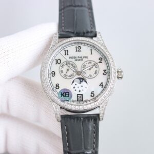 Fake Patek Philippe Replica Watch 4948G-001 Complications Ladies Annual Calendar Moon Phase 38mm