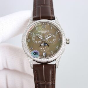 Fake Patek Philippe Replica Watch 4948G-001 Complications Ladies Annual Calendar Moon Phase 38mm