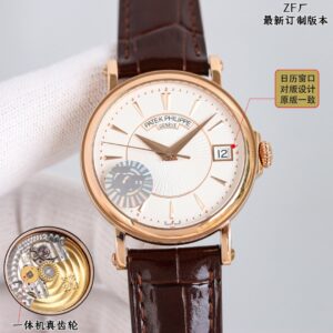 Fake Patek Philippe Replica Watch Calatrava Rose Gold Silver Opaline Dial 5153R-001 ZF