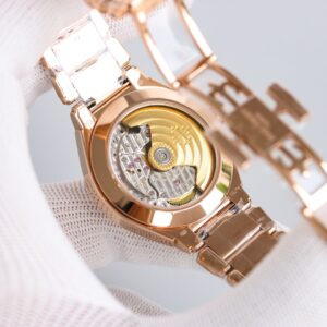 Fake Diamond Watch Replica Patek Philippe Twenty~4 Automatic Haute Joaillerie Rose Gold Diamond Paved Dial & Bracelet 7300/1450R-001