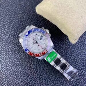 Best Fake Rolex Replica Watch GMT-Master II "Pepsi" White Gold Meteorite Luminous Dial Oyster Bracelet 126719BLRO C PLUS