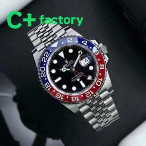 Fake Rolex Replica Watch GMT-Master II "Pepsi" Steel Black Dial Jubilee Bracelet 126710BLRO Clean Plus