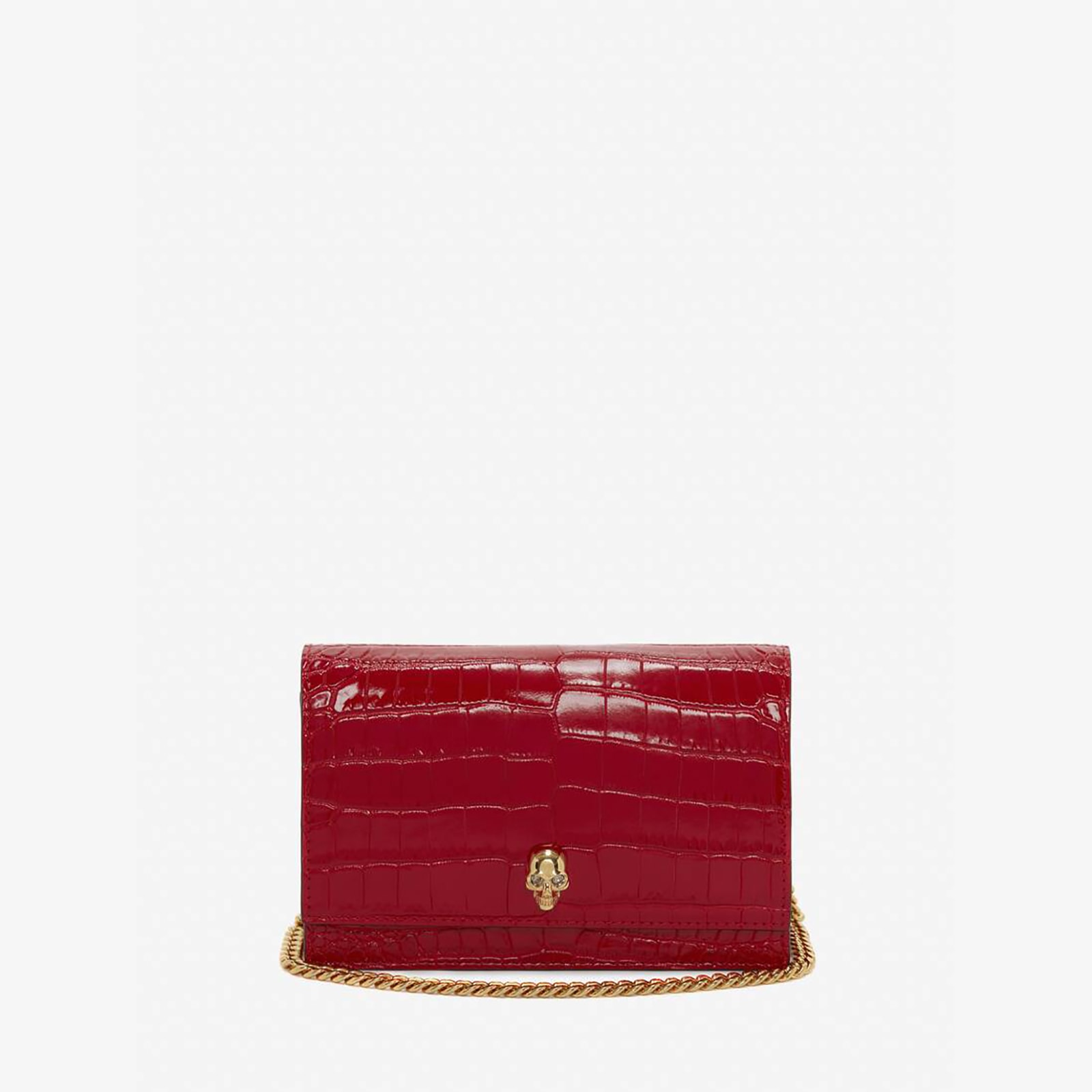 Replica Designer Bags Alexander McQueen Small Skull Bag in Deep Red