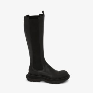 Alexander McQueen Women's Tread Slick Knee High Boot in Black