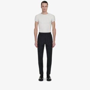 Alexander McQueen Men's Tailored Cigarette Trousers in Black/white