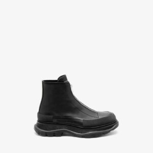 Alexander McQueen Men's Tread Slick Zip Boot in Black