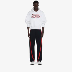 Alexander McQueen Men's Twisted Stripe Joggers in Black