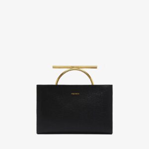Replica Designer Bag Alexander McQueen T-bar Clutch in Black