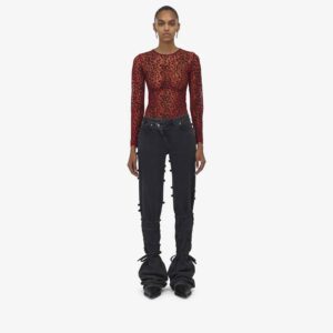 Alexander McQueen Women's Tied Jeans in Black