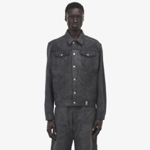 Alexander McQueen Men's Trucker Jacket in Charcoal