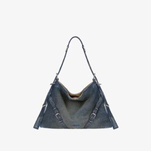 Replica Designer Bag Givenchy Women's Medium Voyou Bag In Washed Denim
