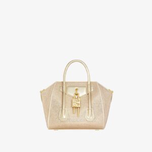 Replica Designer Bag Givenchy Women's Mini Antigona Lock Bag In Satin With Strass