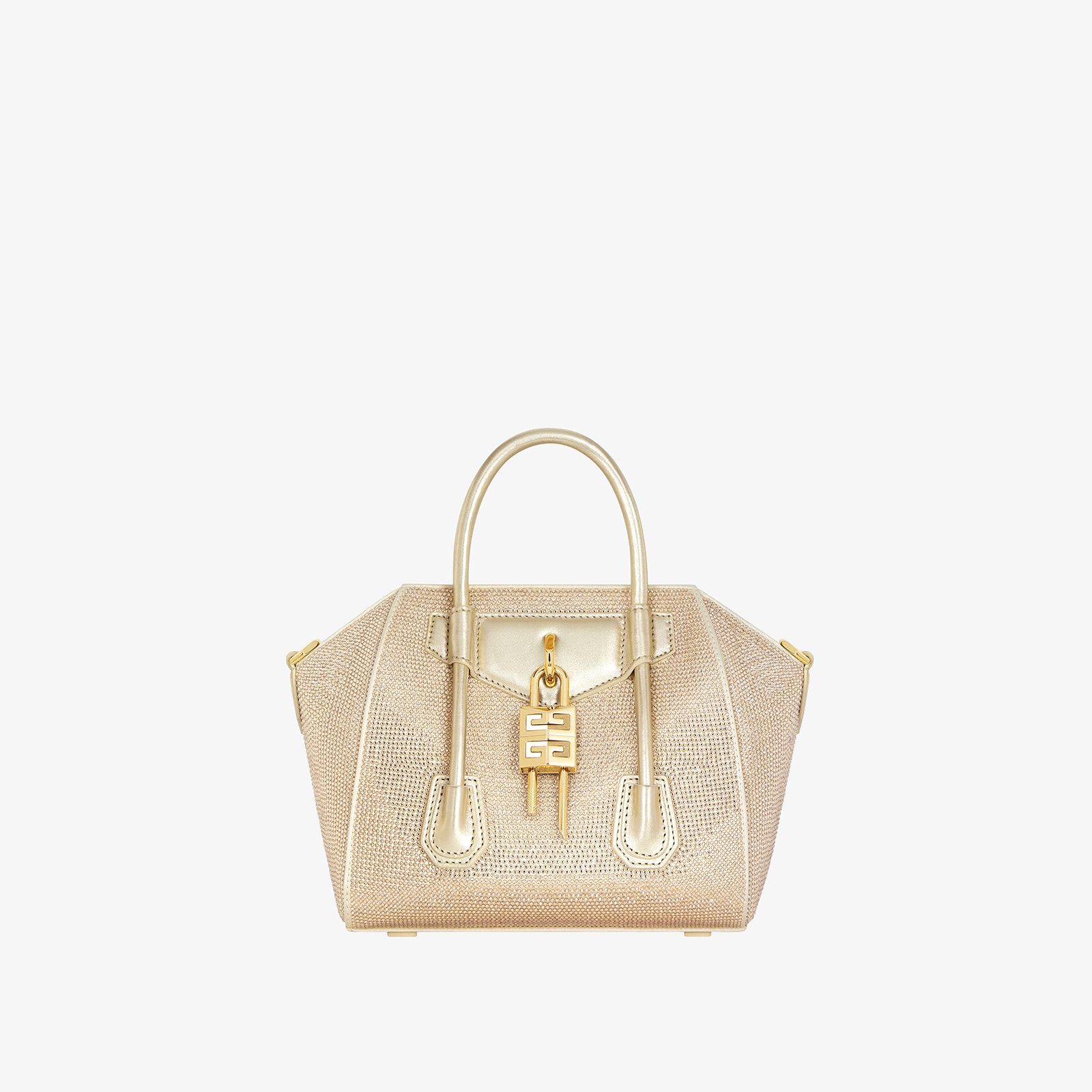 Replica Designer Bags Givenchy Women's Mini Antigona Lock Bag In Satin With Strass