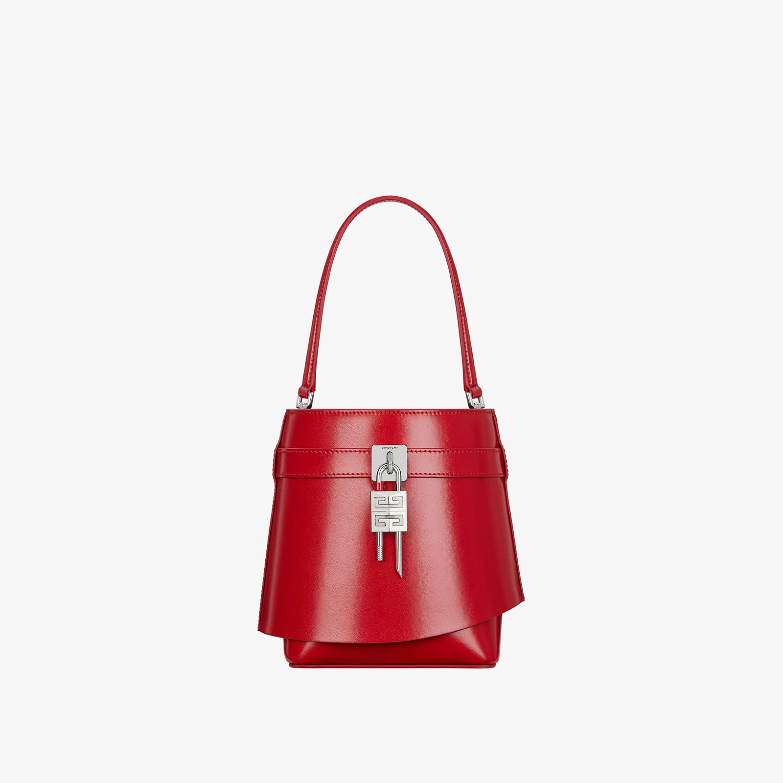 Replica Designer Bags Givenchy Women's Shark Lock Bucket Bag In Box Leather