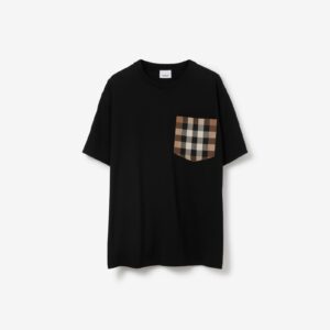 Burberry Check Pocket Cotton T-shirt