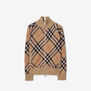 Burberry Check Wool Blend Track Jacket