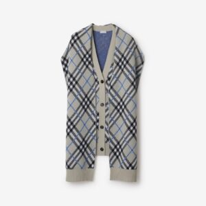 Burberry Check Wool Mohair Blend Cape