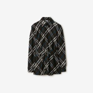 Burberry Check Wool Silk Shirt