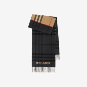 Burberry Contrast Check Cashmere Scarf