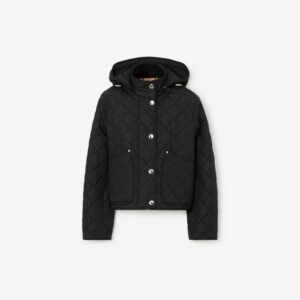 Burberry Cropped Quilted Nylon Jacket