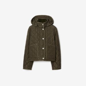 Burberry Cropped Quilted Nylon Jacket