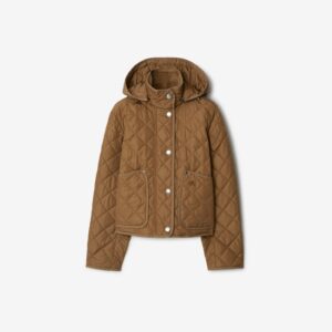 Burberry Cropped Quilted Nylon Jacket