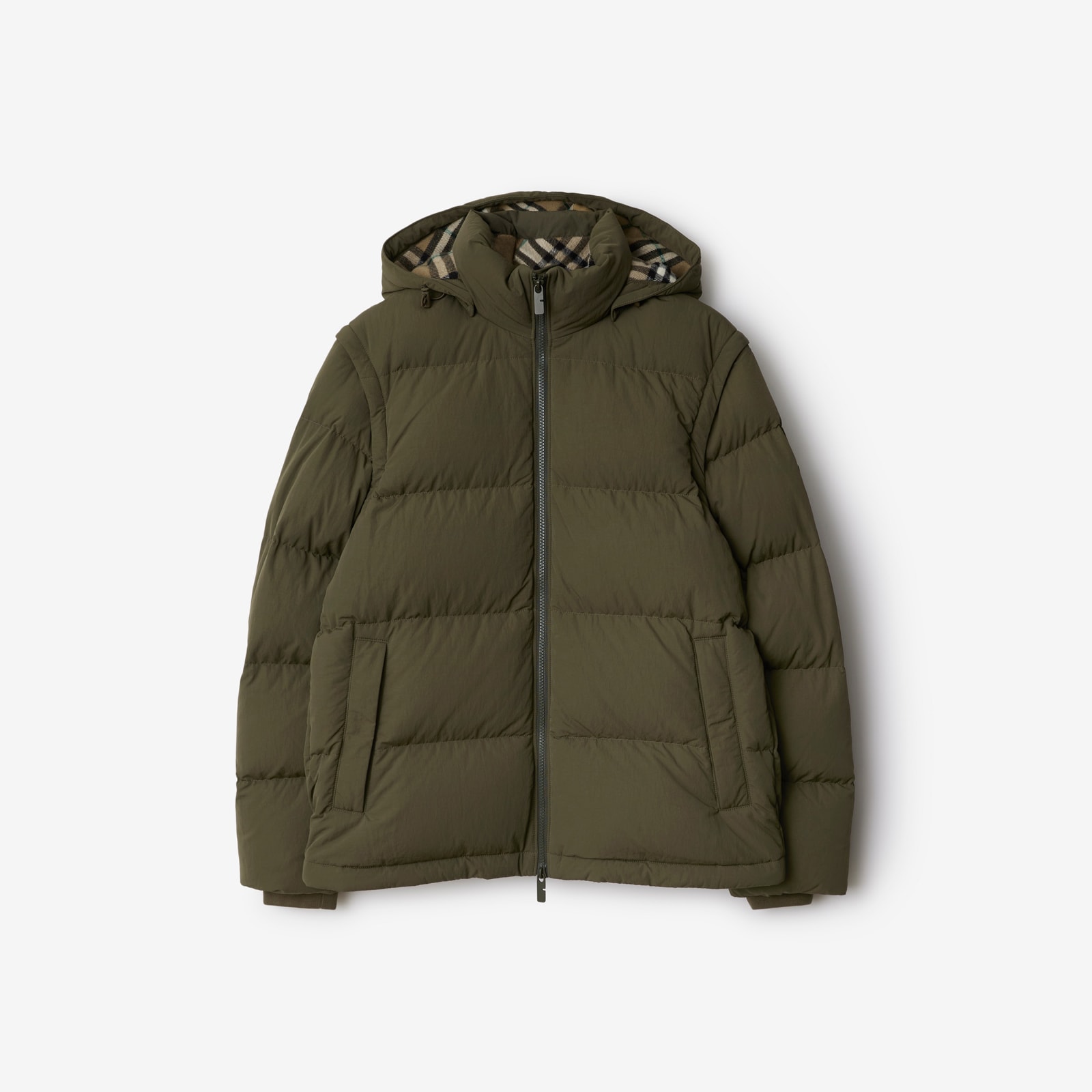 Burberry Detachable Sleeve Nylon Puffer Jacket