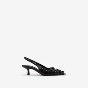 Burberry Leather Chisel Flora Slingback Pumps