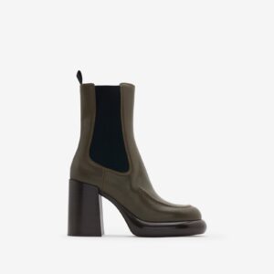 Burberry Leather Wedge Chelsea Boots
