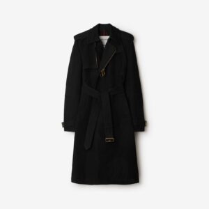 Burberry Long Cotton Nylon Trench Coat