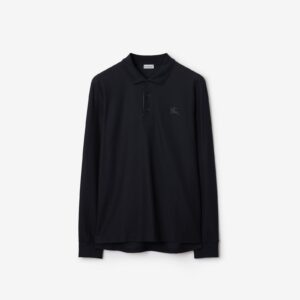 Burberry Long-sleeve Cotton Polo Shirt