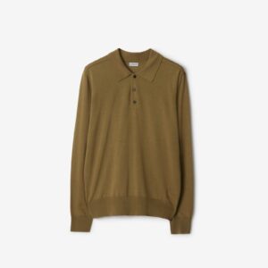 Burberry Long-sleeve Wool Polo Shirt